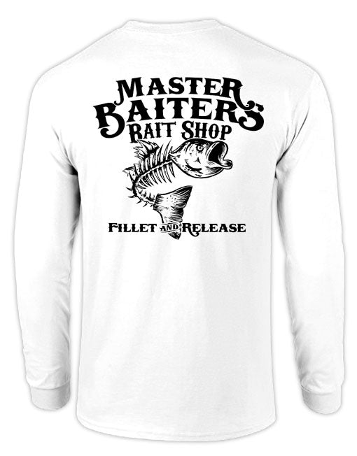 Fillet & Release - Long Sleeve - White – Master Baiter's Bait, Tackle, Crabs